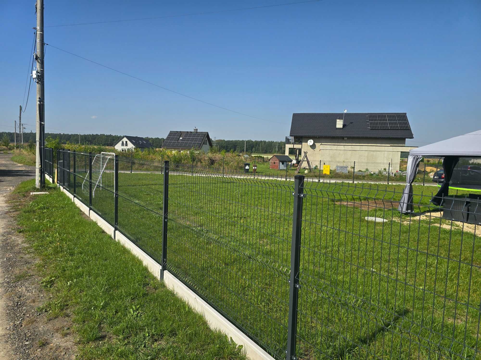 Kompletne ogrodzenie panelowe 153 fi4 Słupek podmurówka. Bramy Furtki
