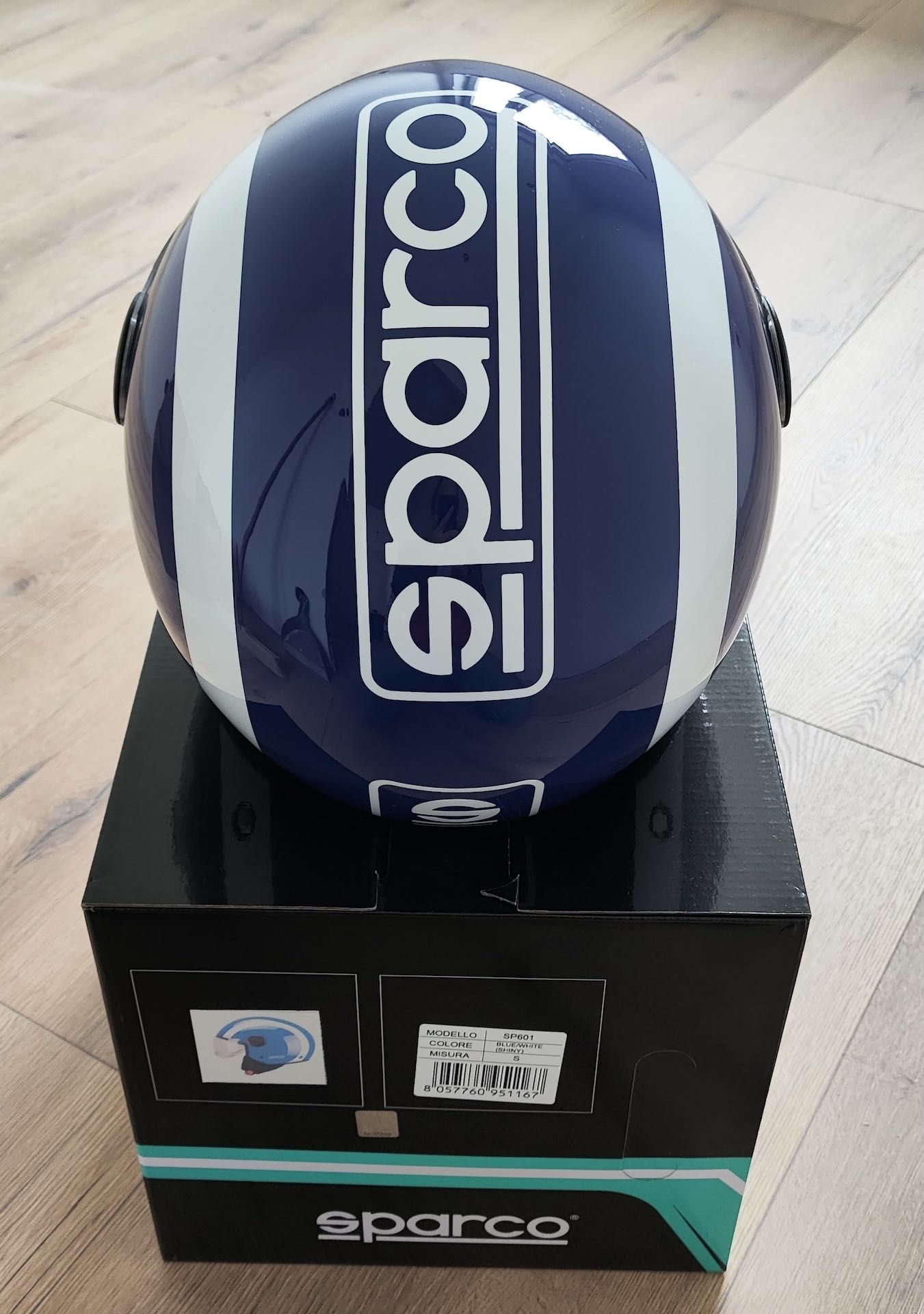 Kask Sparco Riders SP601 niebieski rozmiar S motocyklowy skuter Demi