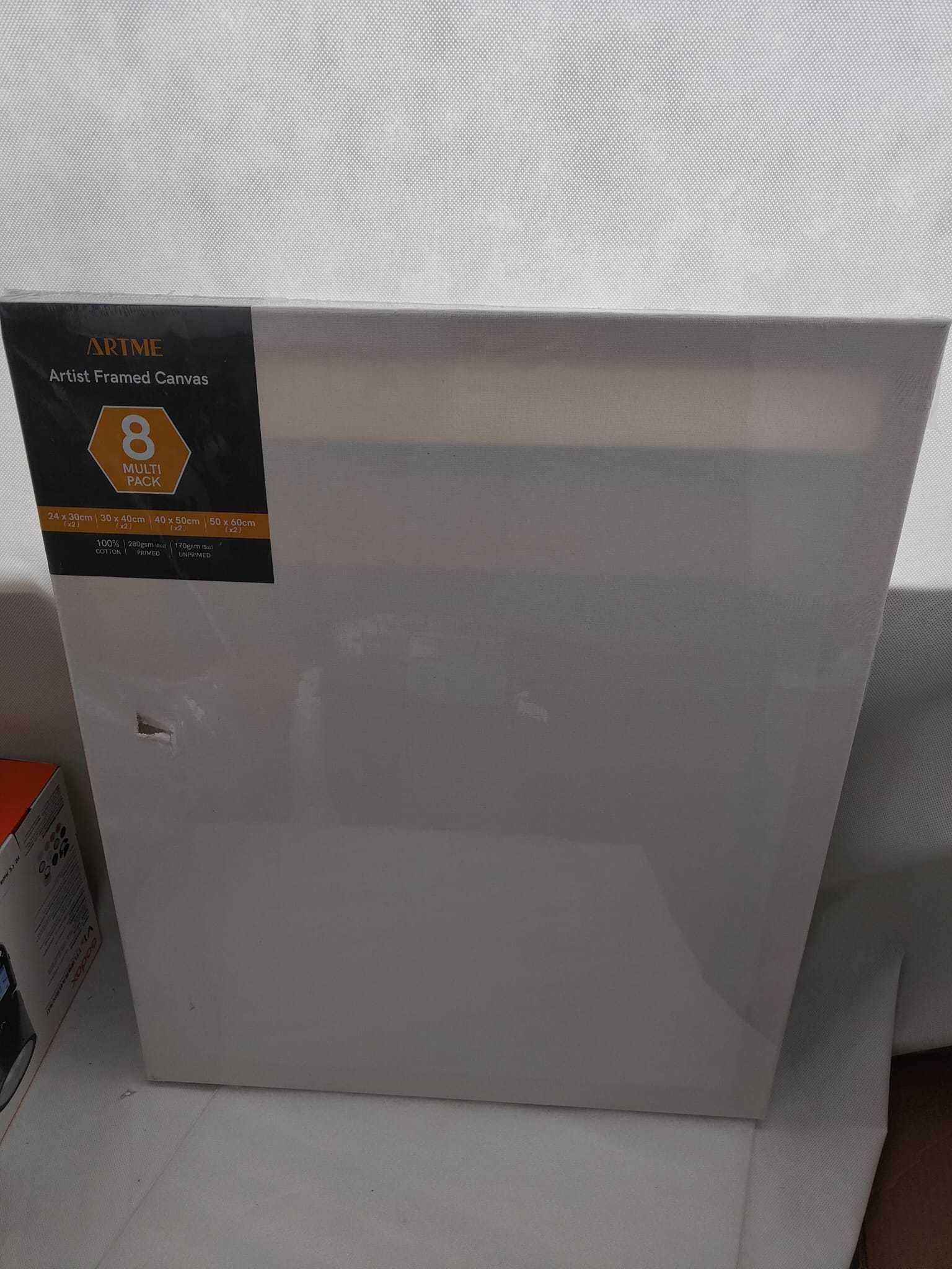8x ramka  płótno do malowania bawełna Artme Canvas 8 sztuk