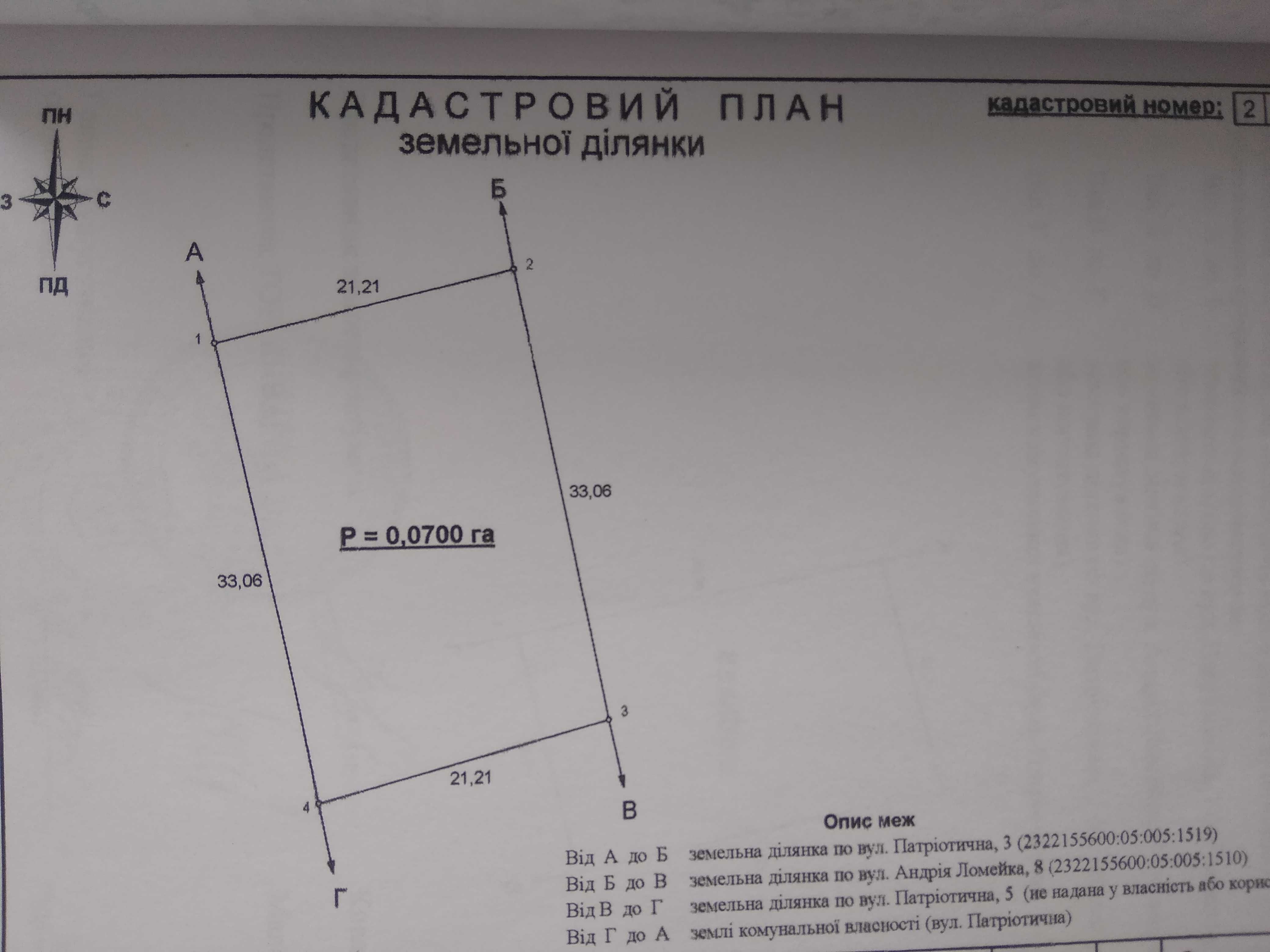 Земельна ділянка під забудову Кушугум