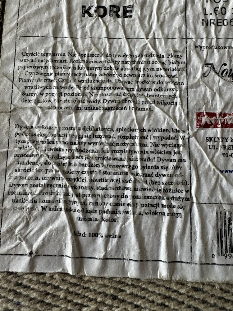 Dywan wełniany marokańska koniczyna 160x200 Komfort