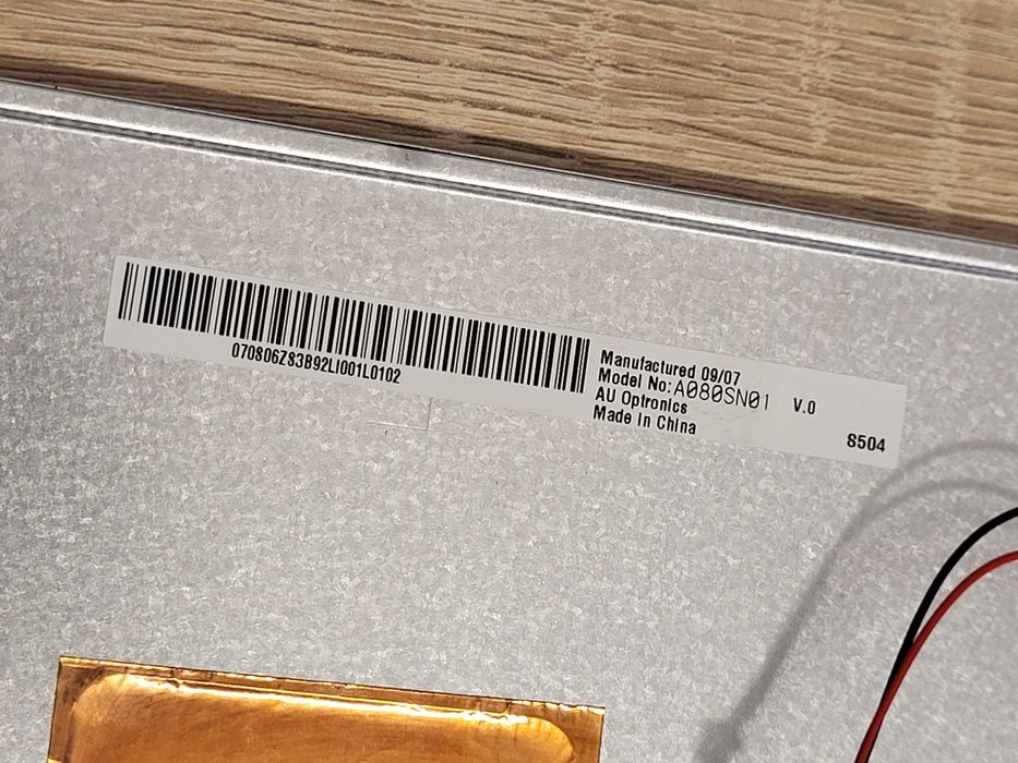 Matryca A080SN01 V.0 Wyświetlacz LCD AUO AU Optronics
