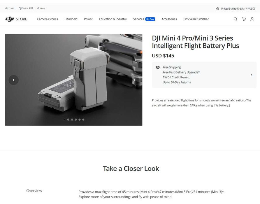 Акумуляторна батарея PLUS підвищеної ємності для DJI MINI 3, 3 і 4 PRO