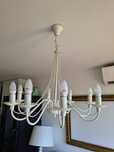 Lampa sufitowa żyrandol biala