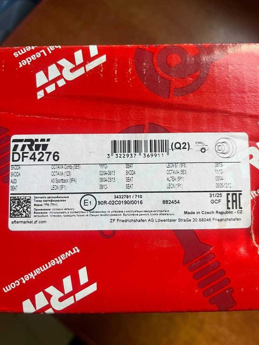 Диск гальмівний задн TRW 2 ШТ