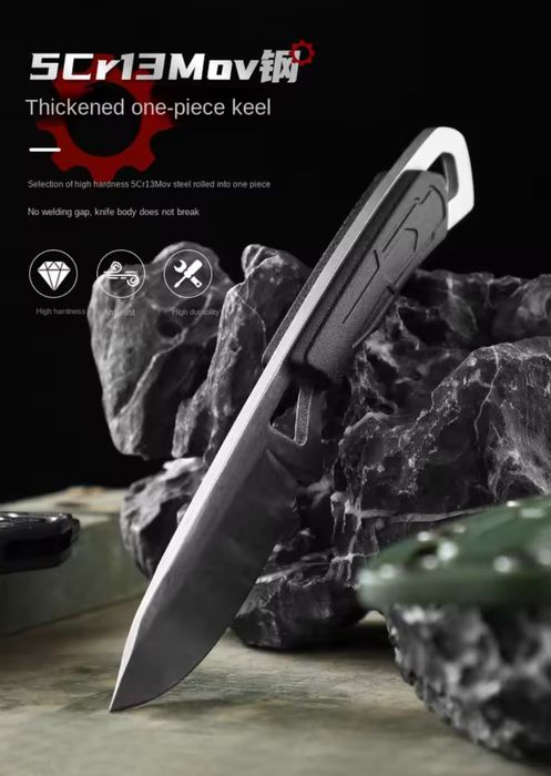 Компактний цільнометалевий ніж EDC Tactical knife bushcraft  full tang