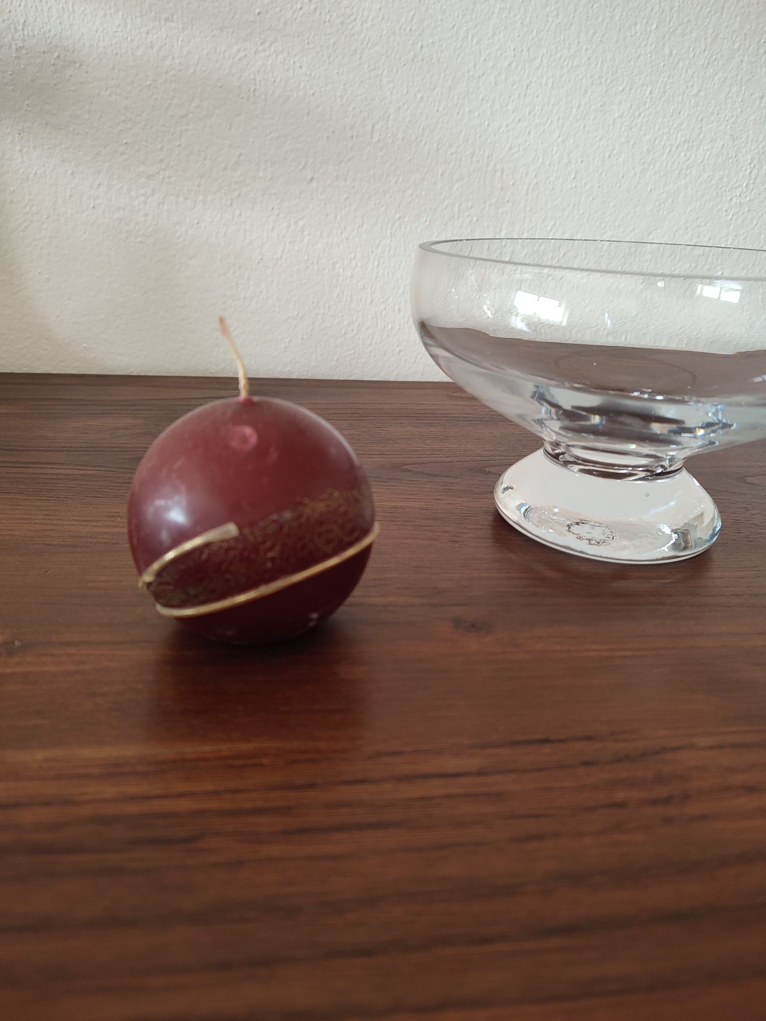 Taça/ castiçal em vidro