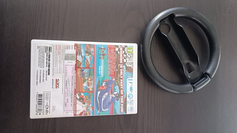 Jogo Wii Sonic Sega All Stars Racing + volante Wii