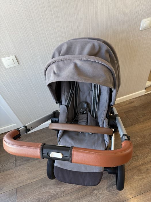 Дитячий візок коляска Cybex Balios s lux soho grey 3в1 база адаптери