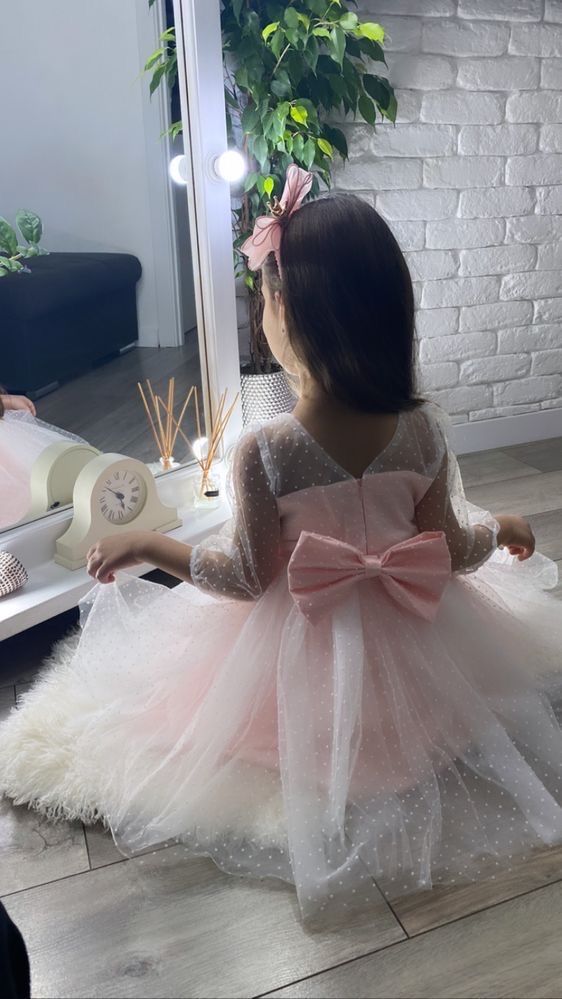 Пышное платье сукня нарядное на 3 года плаття детское голубе 92 98 104