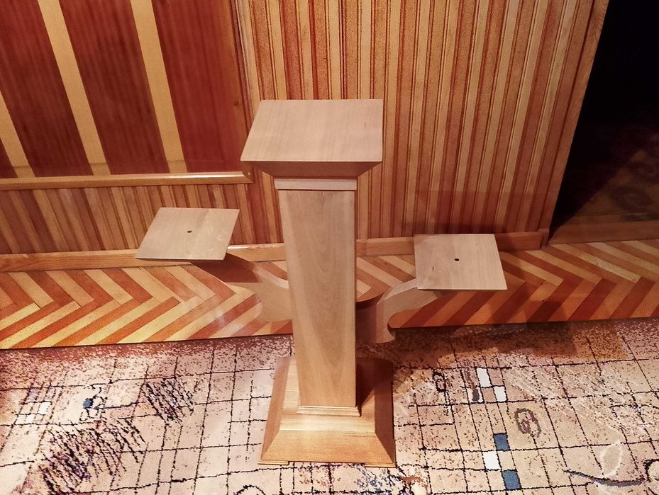 Kwietnik drewniany dębowy