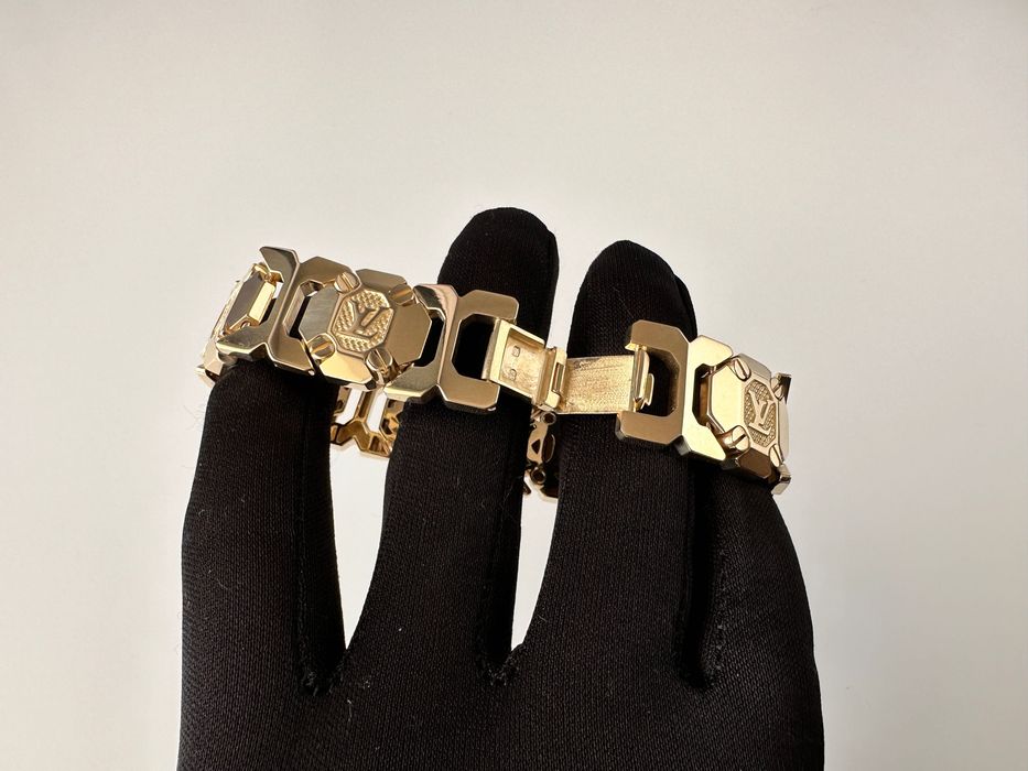 LV 81,7g / 20,5cm / 19,1mm ! Złota bransoletka ! 585pr 14k