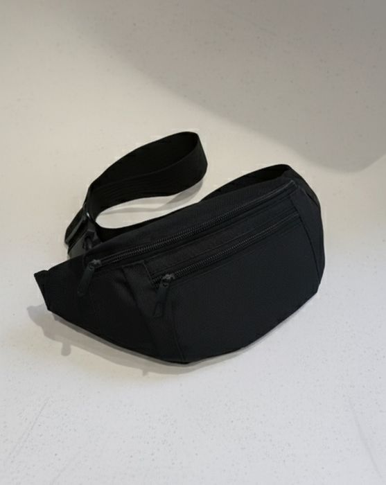 Сумка бананка, поясна чоловіча чорна