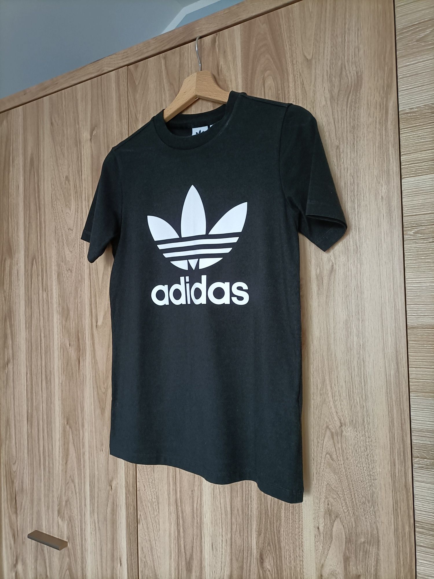 Czarna bawełniana bluzka t-shirt sportowa S 36 adidas