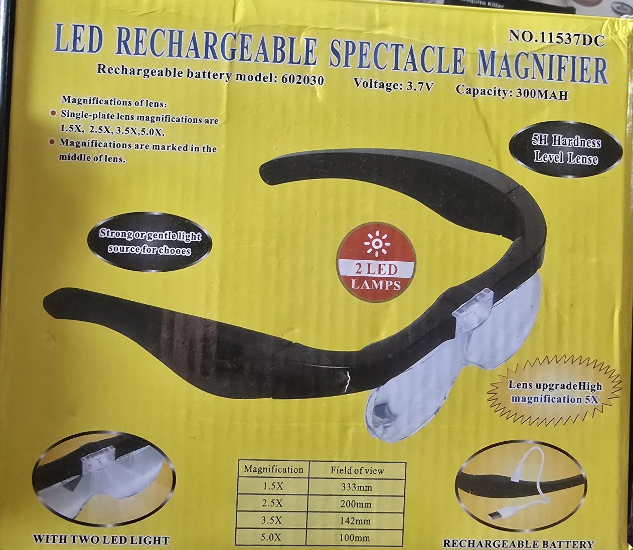 Lupa ze światłem LED , Okulary powiększające, Wymienne soczewki