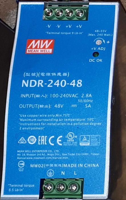 Zasilacz Mean Well NDR-240_48 48V/240W – Wrocław
