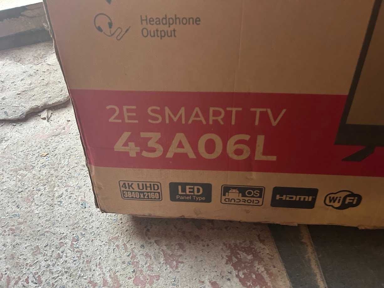 Широкоформатный LED телевизор с HDMI и audio 43 дюймов 2E 2E-43A06L