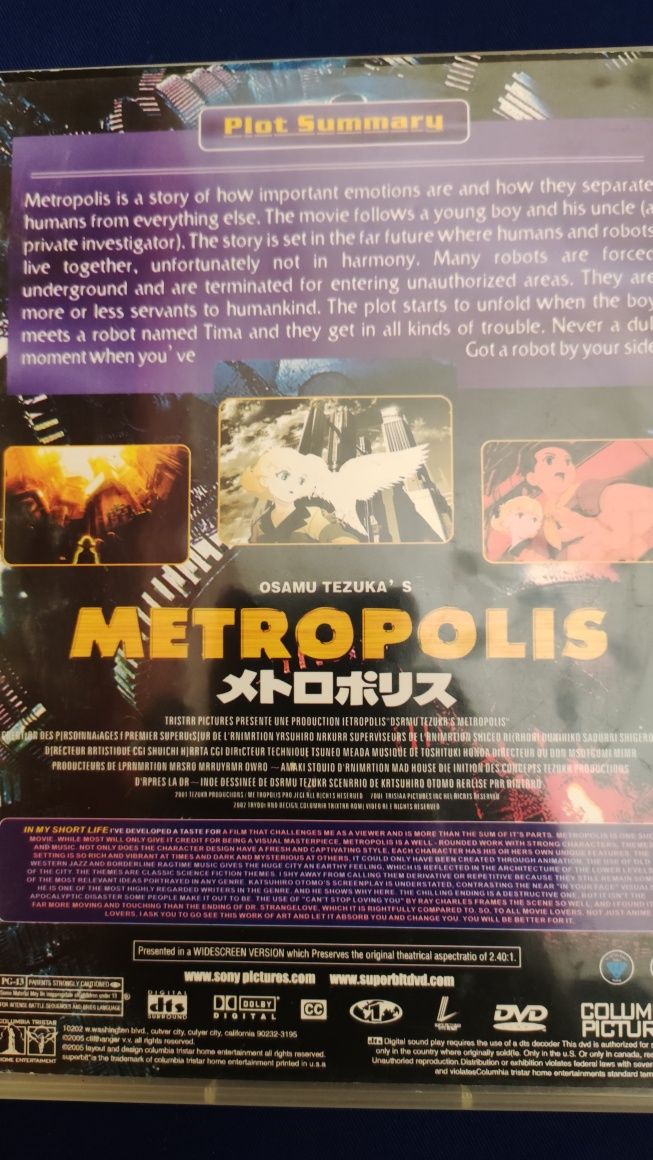 Filme Anime - DVD Metropolis