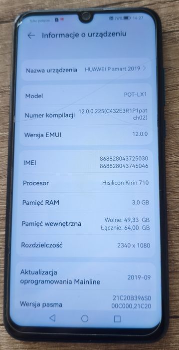 Huawei P Smart 2019 3/64GB + dodatki