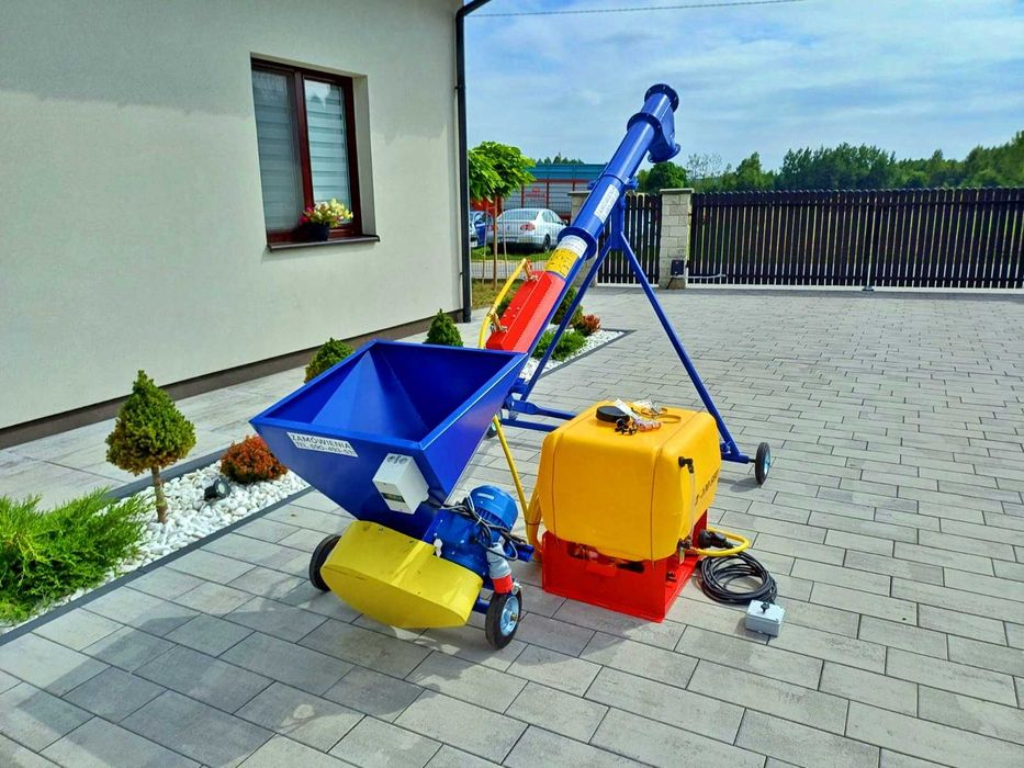 ZESTAW Zaprawiarka do zboża nasion + żmijka do zboża FI 140 + wózek