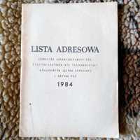 Lista adresowa pilotów lektorów języka Esperanto 1984