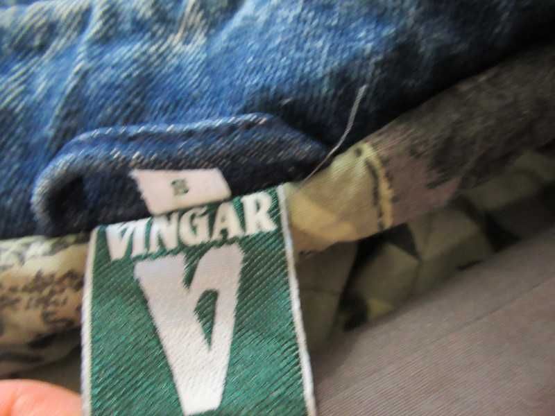 Vingar vintage jeans kurtka pilot ocieplana zimowa S 36 38