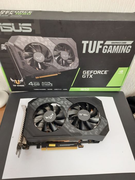 Видеокарта ASUS TUF GTX  GAMING 1650 4GB КАК НОВАЯ! пломба и другие