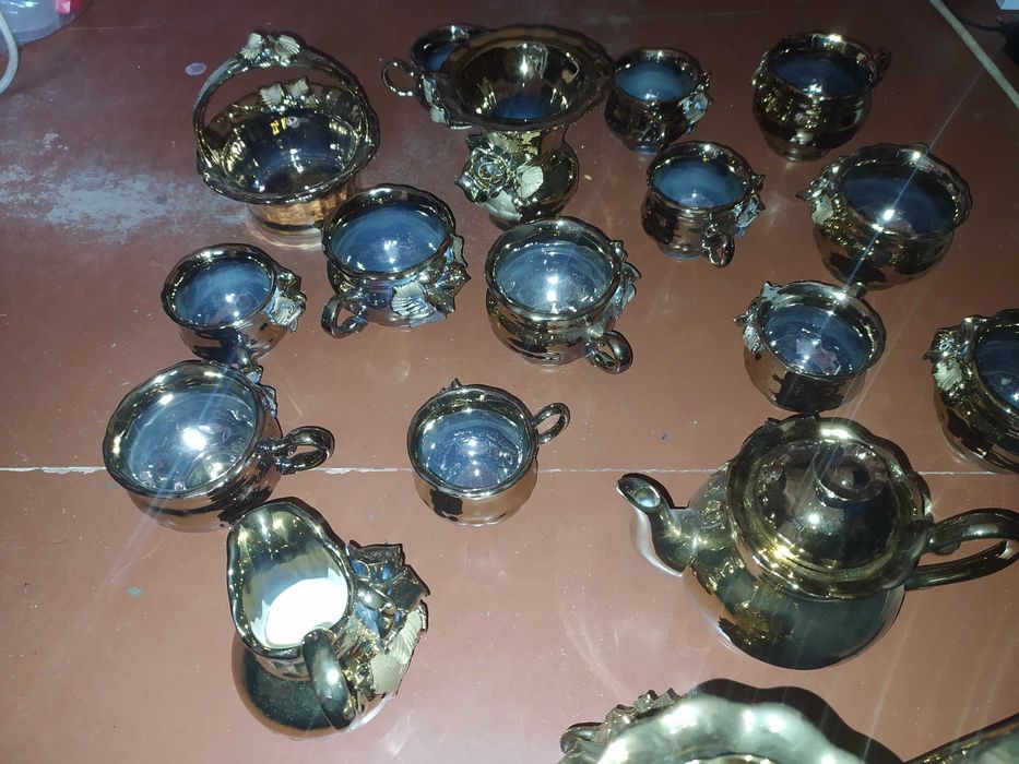 Сервіз золотий, позолочений, під золотий з 21 предмета