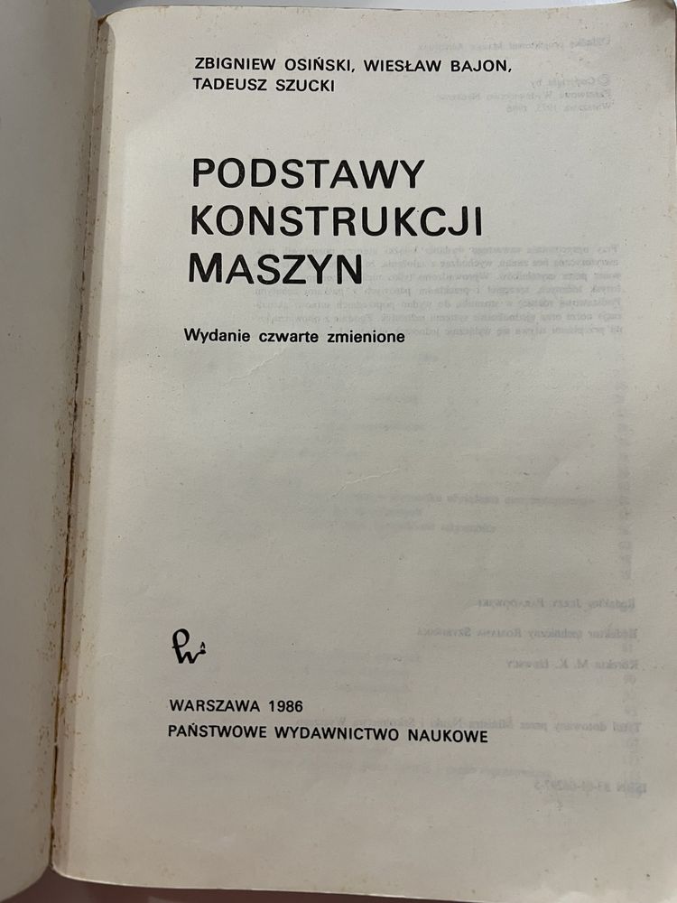 Podstawy konstrukcji maszyn szucki bajon osiński