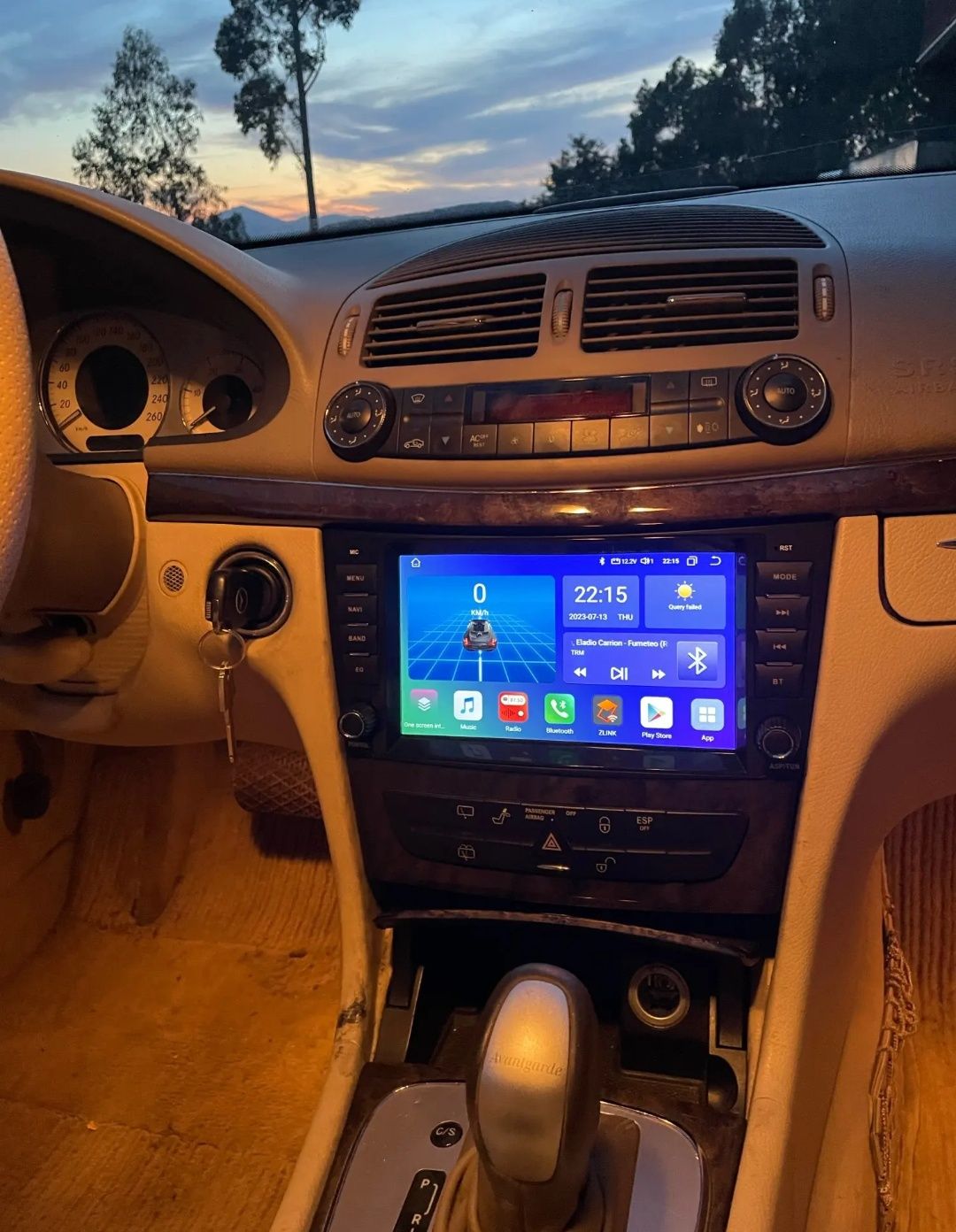 Rádio Android 12 com GPS Mercedes W211/CLS(Artigo Novo)
