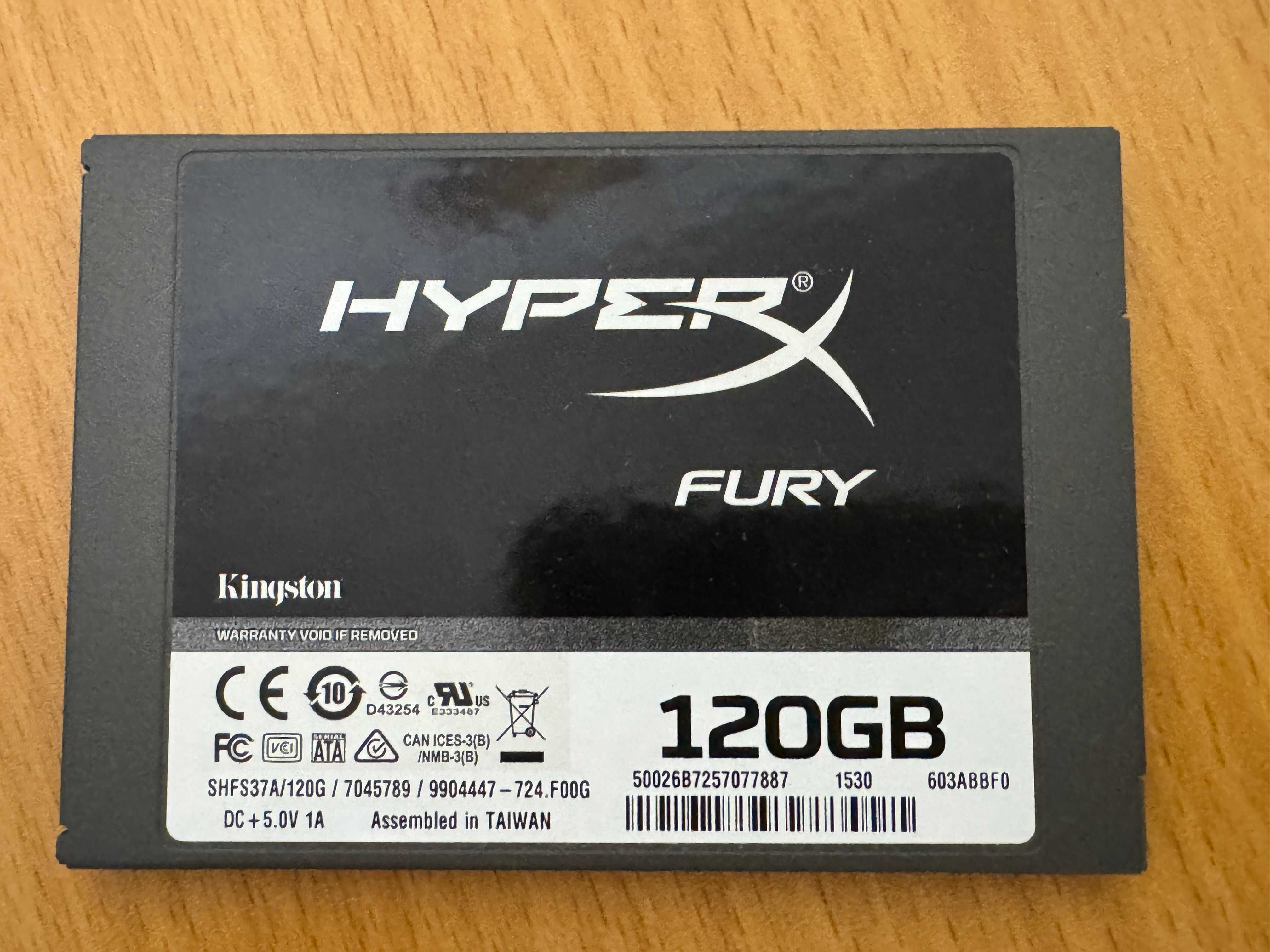 SSD диск Kingston HyperX Fury 120GB 2.5" SATAIII MLC