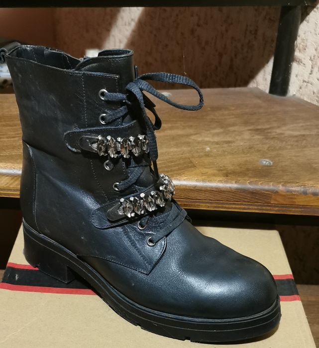 Зимові шкіряні  ботіночки