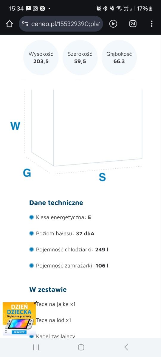 Sprzedam lodówkę
