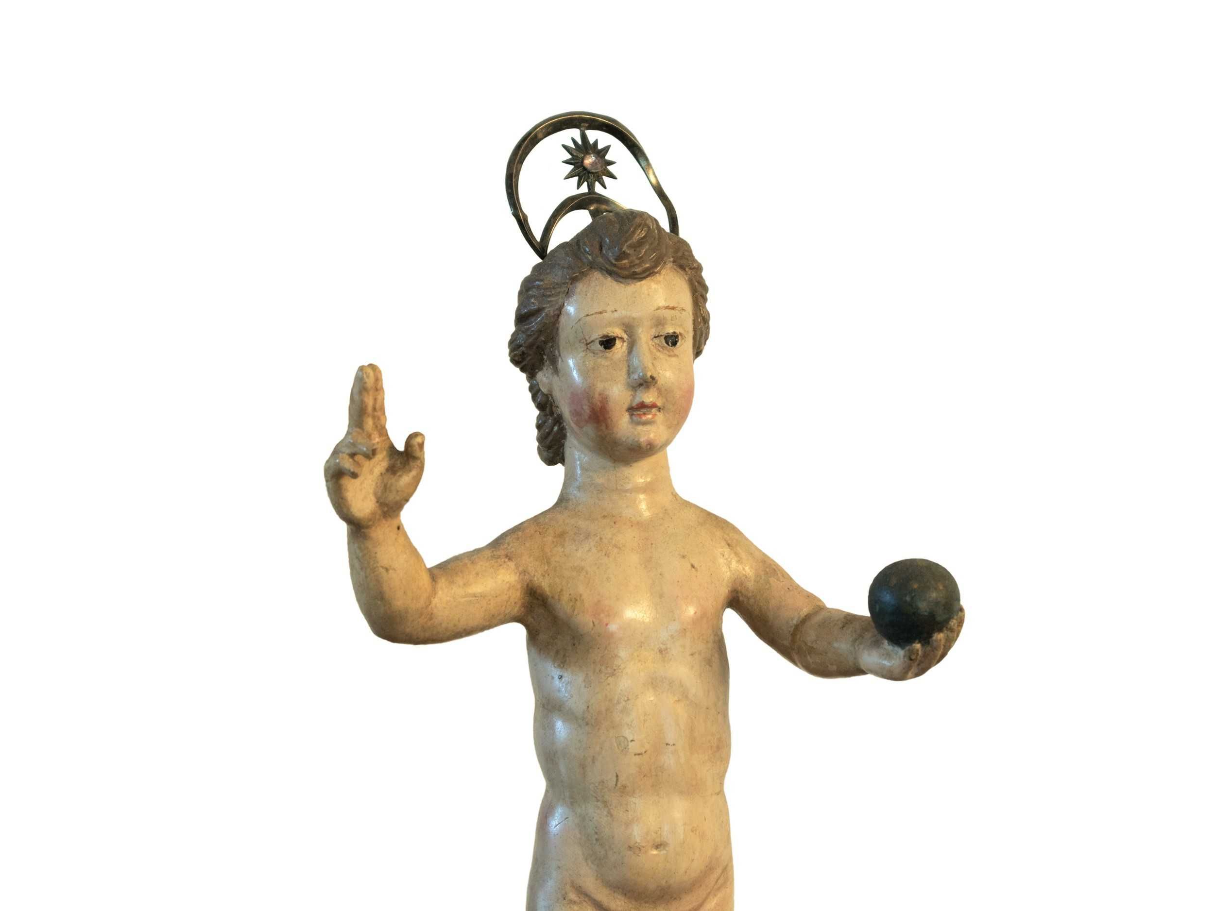 Escultura Jesus Salvador Mundo Escola Flamenga | século XVII