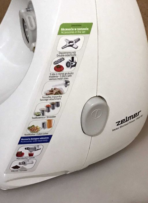 Мясорубка Zelmer ZMM4048W (887.89) 650/1900W, made in Poland, Original
