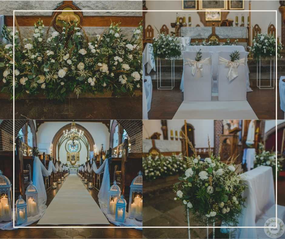 Dekoracje weselne ślub kościół auto bukiet dekoratorka florystka