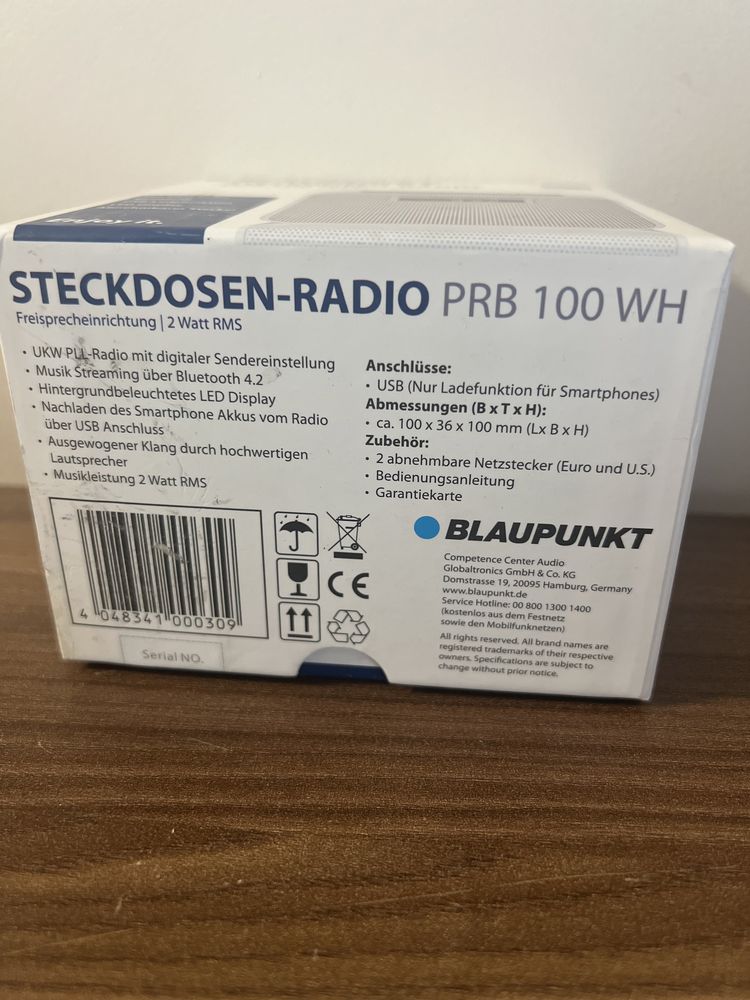 Radio sieciowo-bateryjne Blaupunkt PRB 100 WH