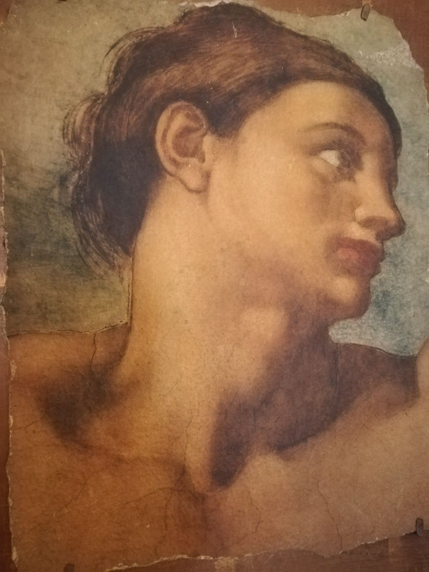 Affresco/Pintura Busto de Adão.