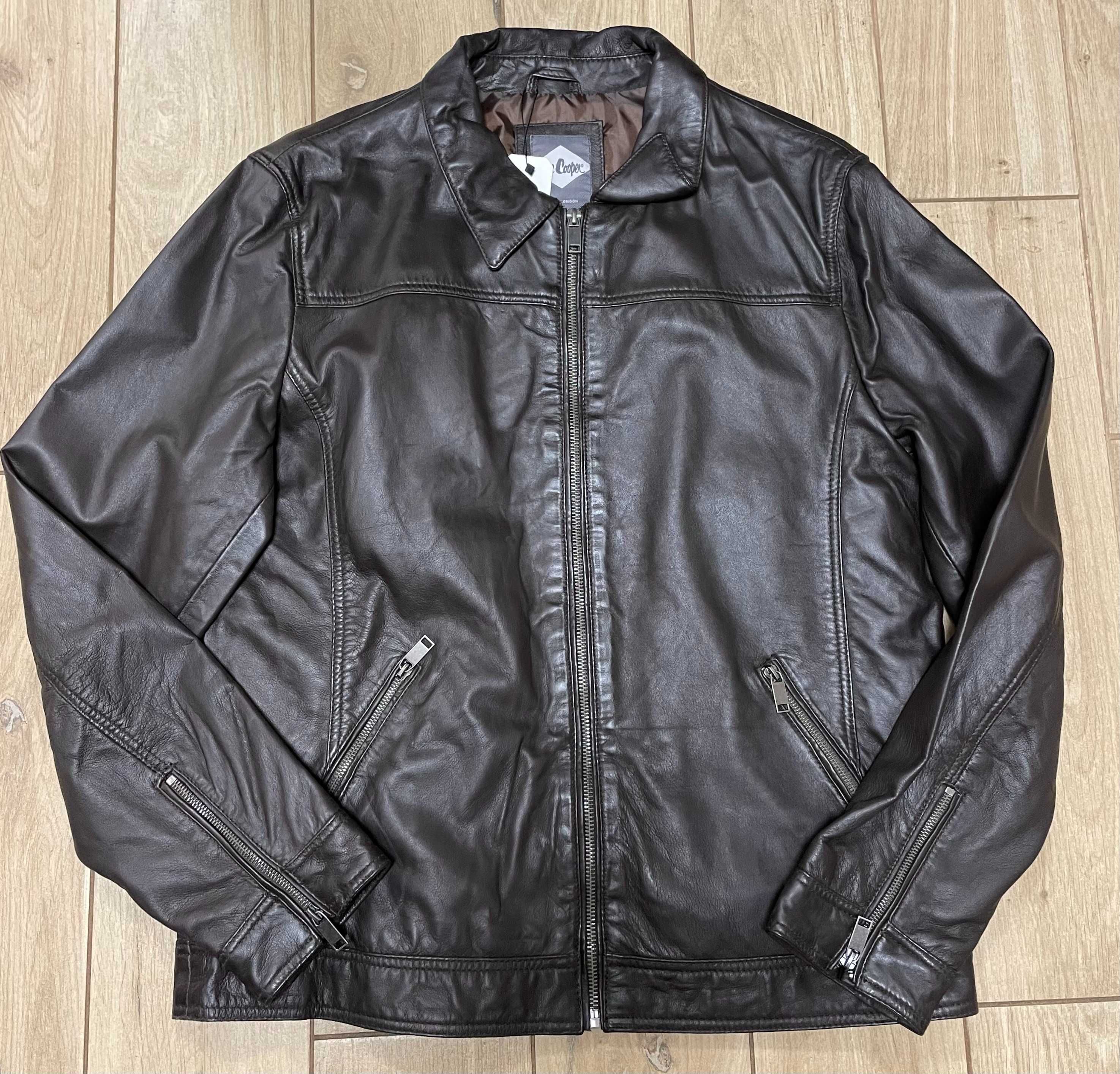 Lee Cooper mode BRIAG BROWN męska kurtka skóra owcza r. XL ciemny brąz