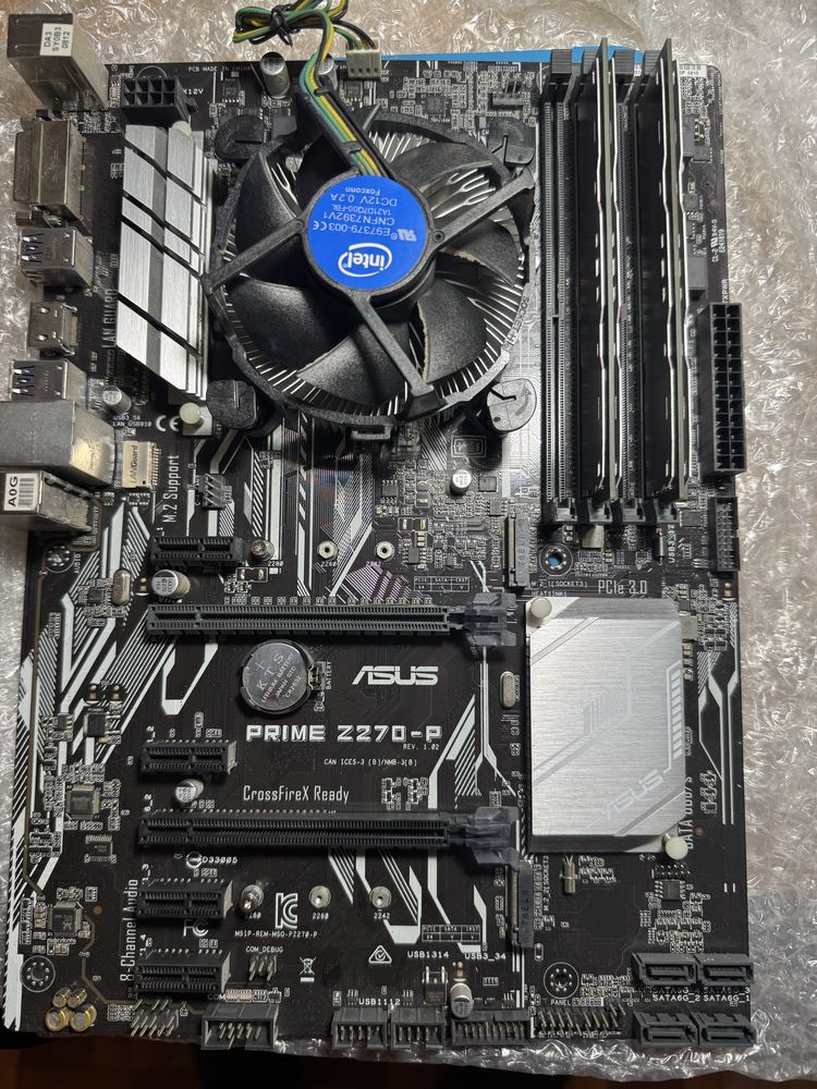 Комплет:м.плата asus z270,процесор i7 6700(xeon 1230v5) ,ОЗУ ddr4 16gb