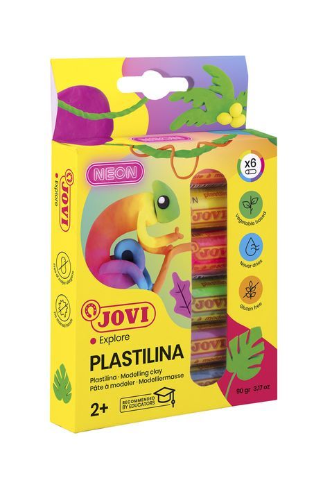 Plastelina Neonowa 6 Kolorów Po 15G Jovi