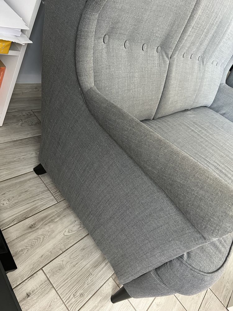 Kanapa plus fotel uszak z podnóżkiem Ikea