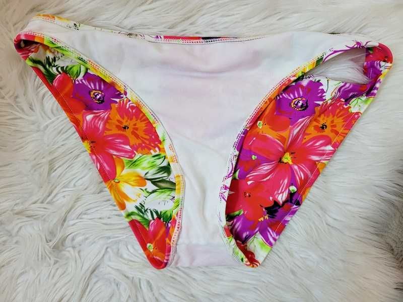 Kolorowy w kwiaty, dwuczęściowy strój kąpielowy, bikini, Carry, S (36)