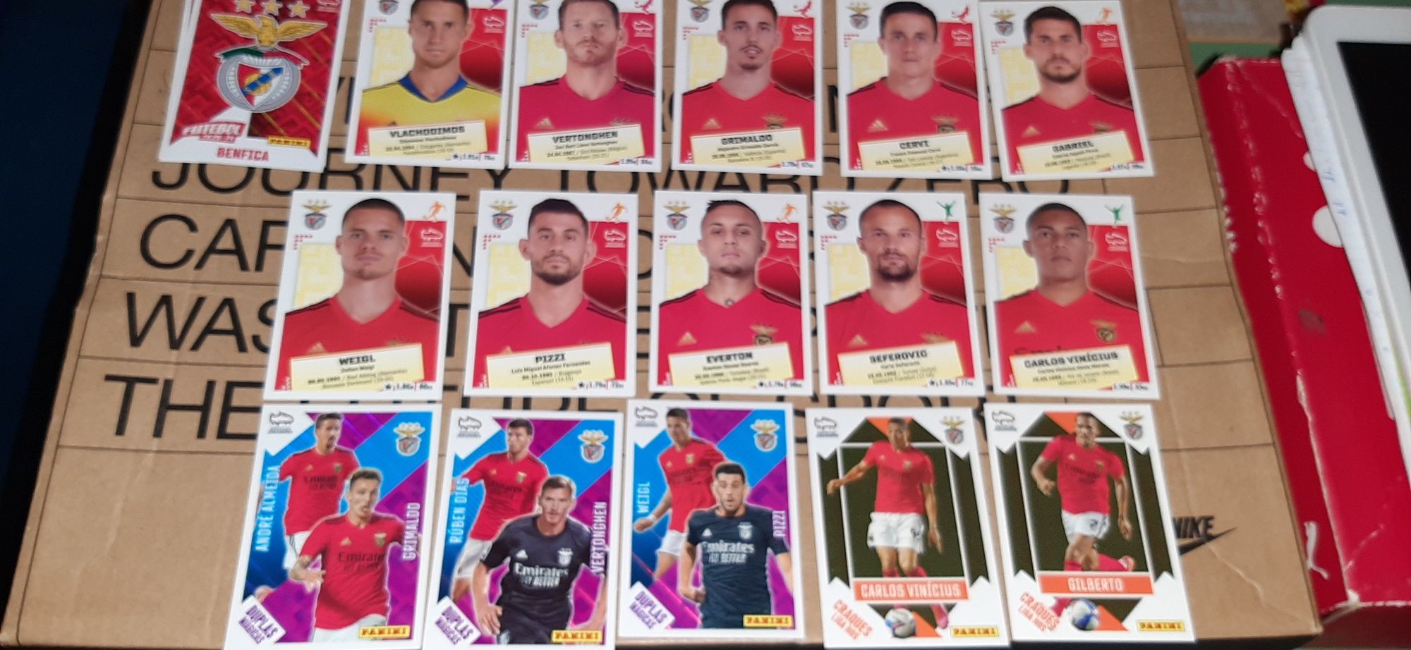 118 cromos diferentes Benfica/SLB desde época 2009/10 até 21