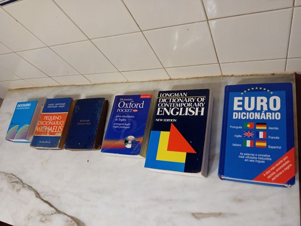 Conjunto de 6 Dicionários Inglês Diversos