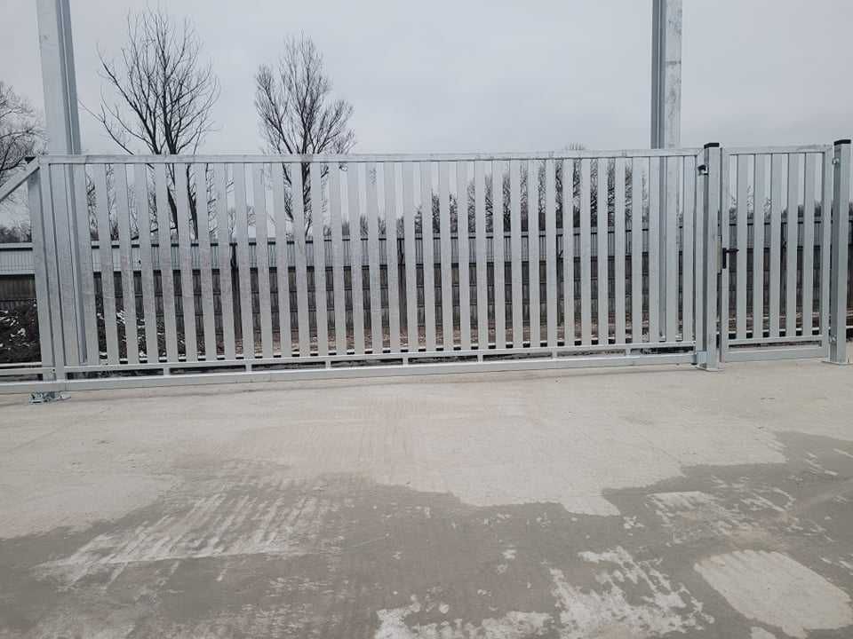 Brama przesuwna (pion. profil 80x20) 4mx1,5m ocynk PRODUCENT