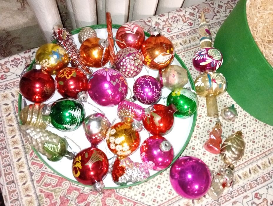 Комплект новогодних игрушек СССР