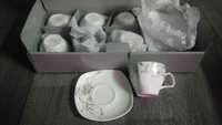 Zestaw PHILIPIAK MILANO oryginalny 6 filiżanek 6 talerzyków porcelana