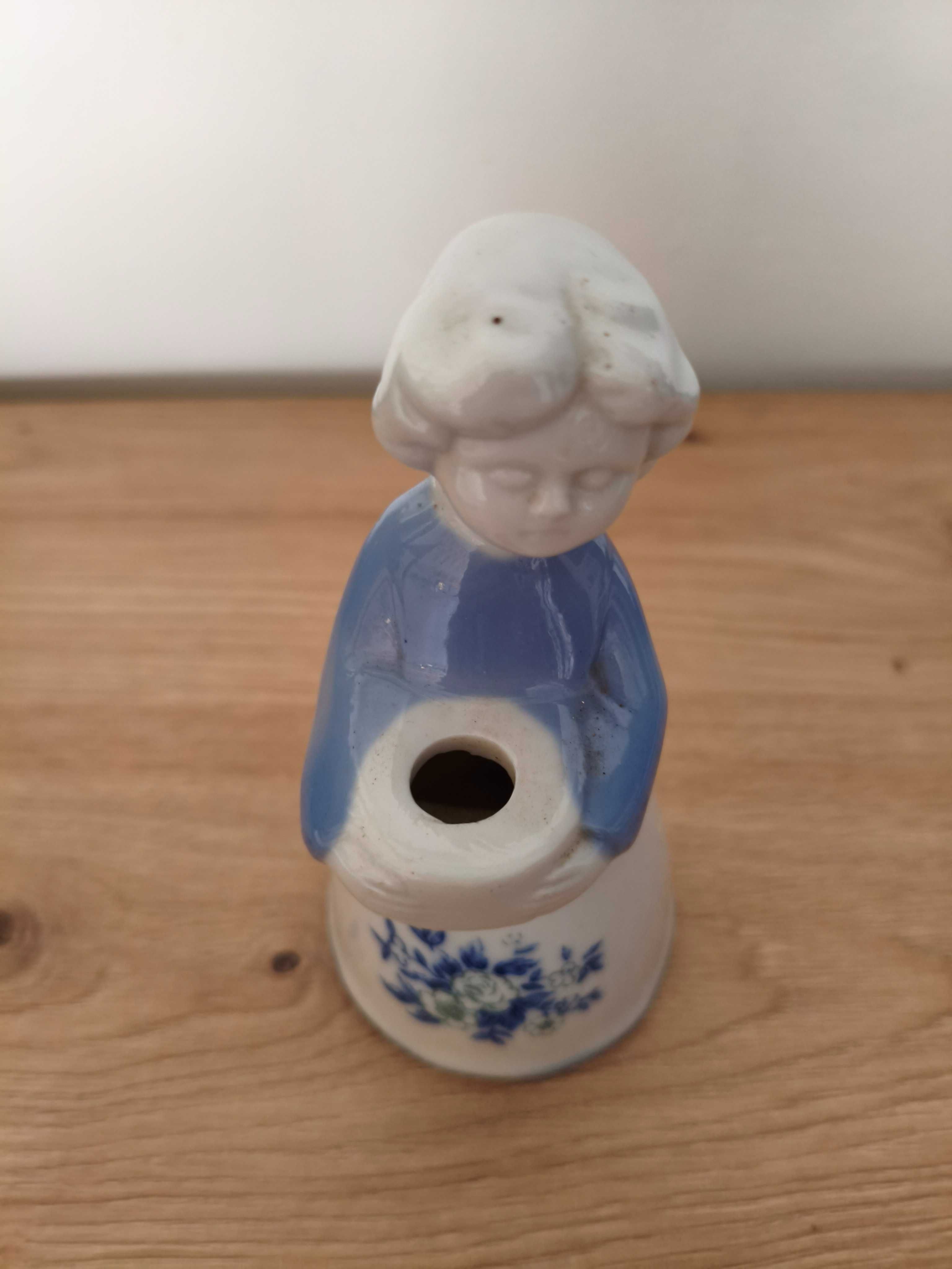Figurka świecznik dziewczynka porcelana