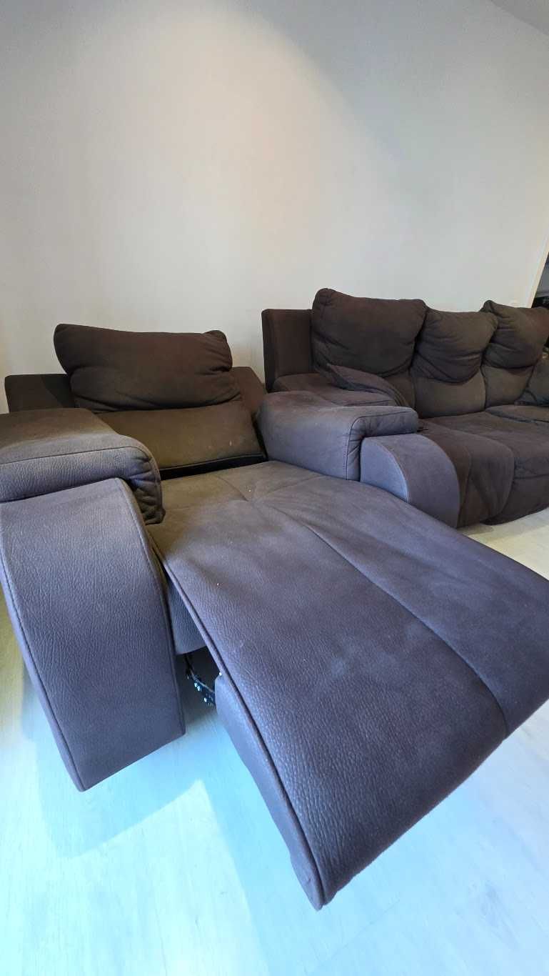 Sofá 3 Lugares + 1 Individual com Reclinável – Muito confortável